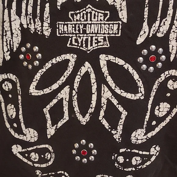 Harley Davidson fringe top - Picture 2 of 8